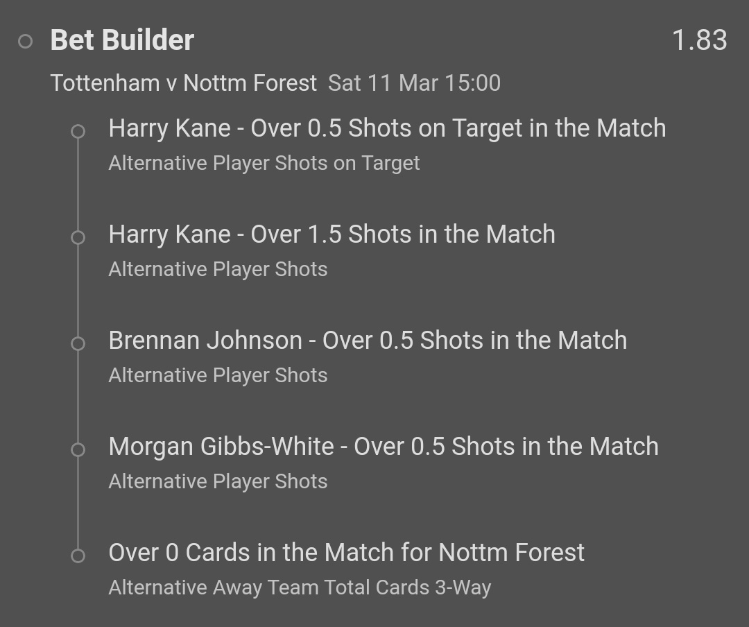 sbettsss's tweet photo. ✨ PREMIER LEAGUE ✨ 🏴󠁧󠁢󠁥󠁮󠁧󠁿

🏟️: Tottenham  🆚 Nottingham Forest 
🕧: 15:00
✍️: Bet Builder 
💷: 🌟 ( 1 U )
🏦: 1.83
📚: Bet365

Good Luck  ❤️

#PremierLeague #NottForest #Tottenham https://t.co/d0bgeR2kCP