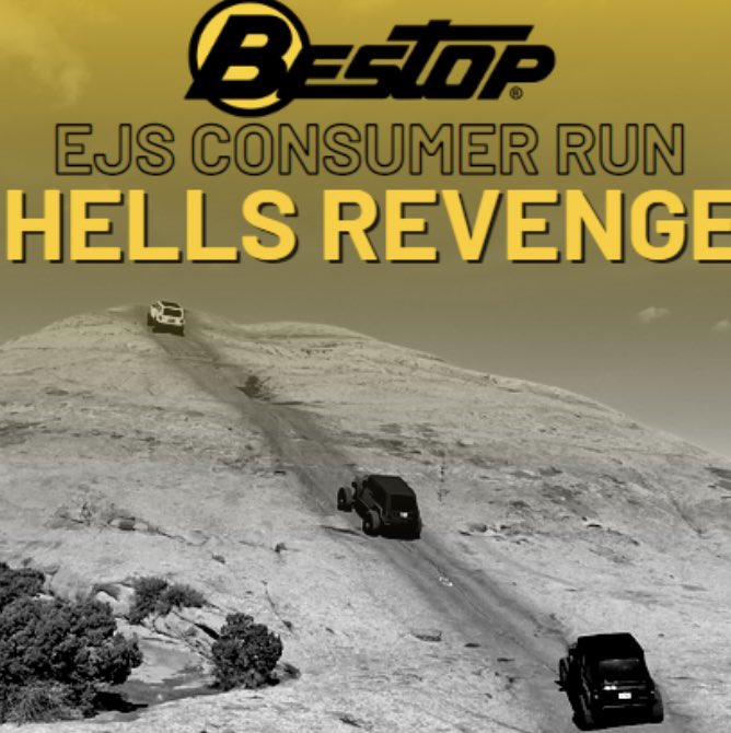 Sign up for our EJS Consumer Run! We will be heading out on Hells Revenge on April 5th! 🔥👊

Limited spots available! 
bestop.com/ejs-2023-custo…

#bestop #EJS #offroad #hellsrevenge #jeep #jeepnation #jeeplife