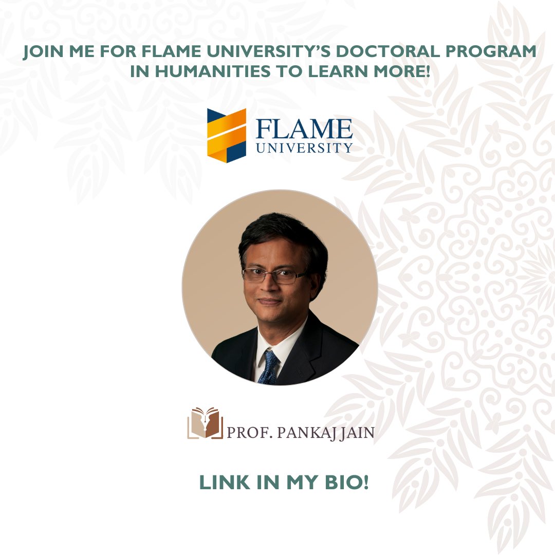 ProfPankajJain's tweet photo. Visit the link below to learn more!ππ»
https://t.co/NW6seWjXTl
.
.
.
#humanities #phd #humannature #communication #religion #filmstudies #culture #culturestudies #religionstudies #humanitiesstudents #studyinghumanities #humanitiesclass #professor #flameuniversity https://t.co/Wj358U8DBF