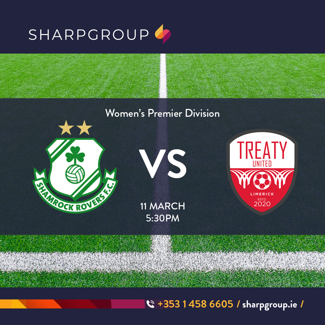 sharp_security's tweet image. Good luck to @ShamrockRovers F.C. Women&apos;s Premier Division on their game against Treaty United today! ☘️ 

#Sponsorship #ShamrockRovers #SharpGroup #Fire🔥 #Security🔒
