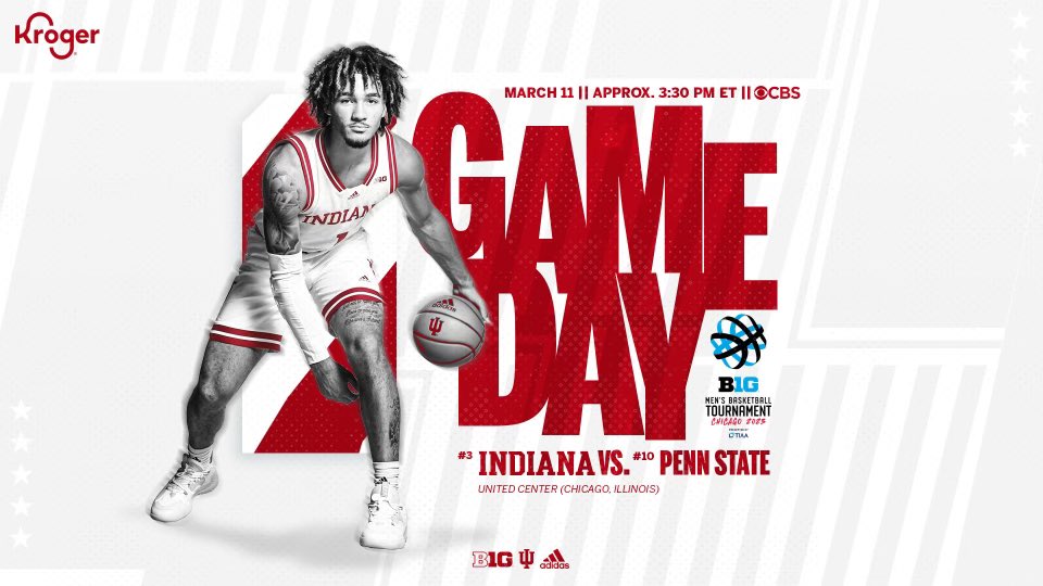 IndianaMBB's tweet image. ⏰: ~3:30p
📺: @CBS 
📻: IUHoosiers.com/broadcast