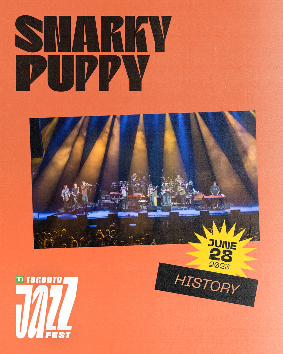 TorontoJazzFest's tweet photo. 🎺 Snarky Puppy tix are now over 75% sold 🎸
The instrumental collective’s 15th record #EmpireCentral recently won the #Grammy award for best Contemporary Instrumental Album 🟰 @snarkypuppy 5th Grammy win overall!
#torontojazzfest #tojazz #tdtorontojazzfest #festival #toronto https://t.co/t6INv0gPS0
