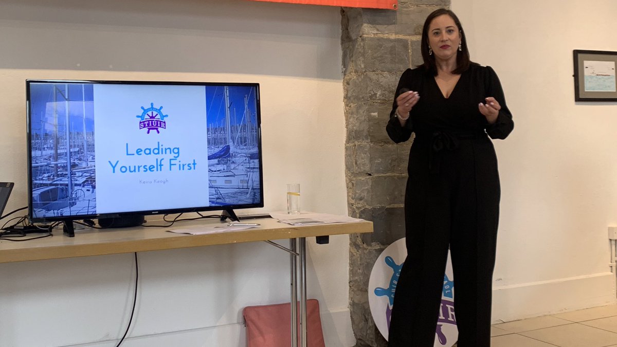 Last but not least, the lady who set this all up &amp; got us here today…

@keirakeogh speaking about ‘Leading Yourself First’.

As she says, “You are the captain of your own ship”. #StiúirTakeTheHelm