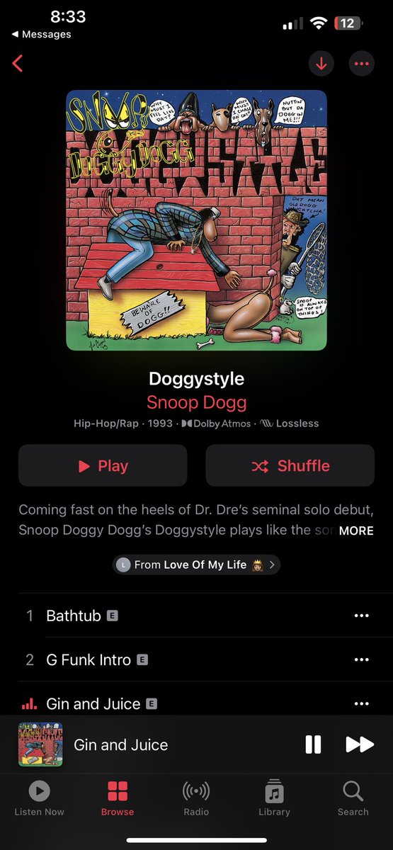 TrellyO's tweet photo. @SnoopDogg  finally put my favorite album back out 😎 #doggystlye https://t.co/6c7aXfY5gr
