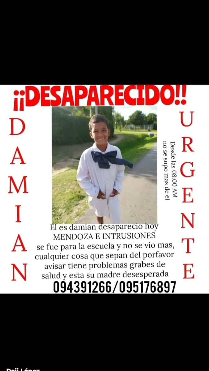 Compartan por favor esta desaparecido y su familia lo está esperando 🥺😭