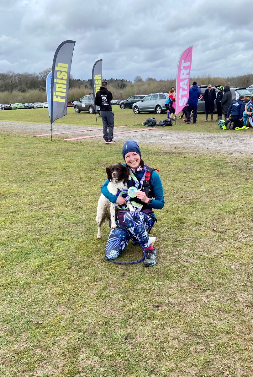 YogiKate_Physio's tweet photo. Well THE hill definitely lived up to the hype 😅🤣 So proud of the Fredster 🐾 for pulling me round the #LarmerTree 7 miler today! Tough but fun and beautiful - great bling too 😍 #nhs1000miles #canicross #WhiteStarRunning https://t.co/OCTlxqLzv7
