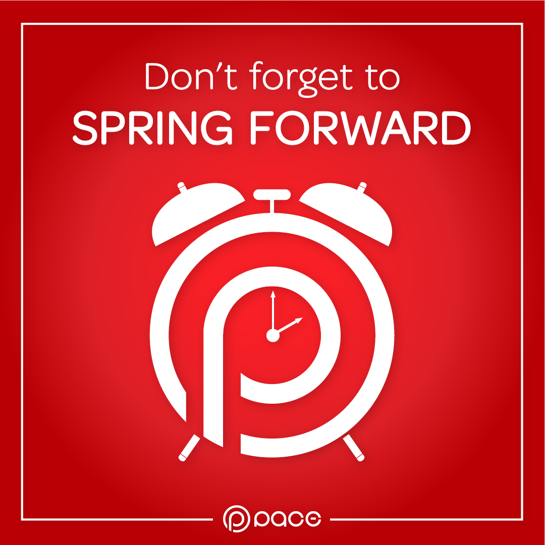 paceadv's tweet image. Daylight savings is almost here! Remember to set your clocks an hour ahead tonight. #DaylightSavingsTime #SpringForward #PaceItForward