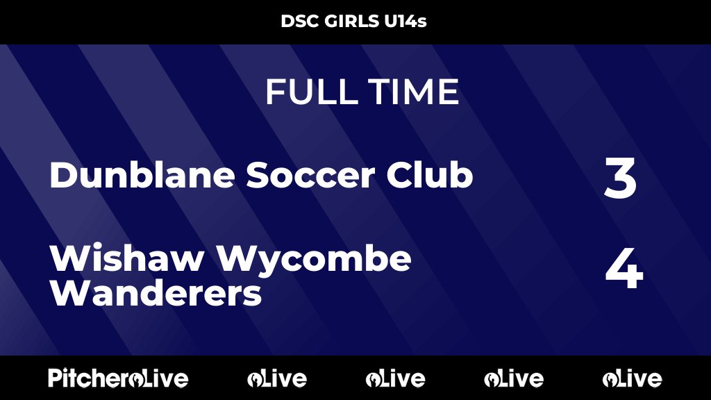 FULL TIME: Dunblane Soccer Club 3 - 4 Wishaw Wycombe Wanderers
#DUNWIS #Pitchero
dunblane-soccerclub.com/teams/262880/m…
