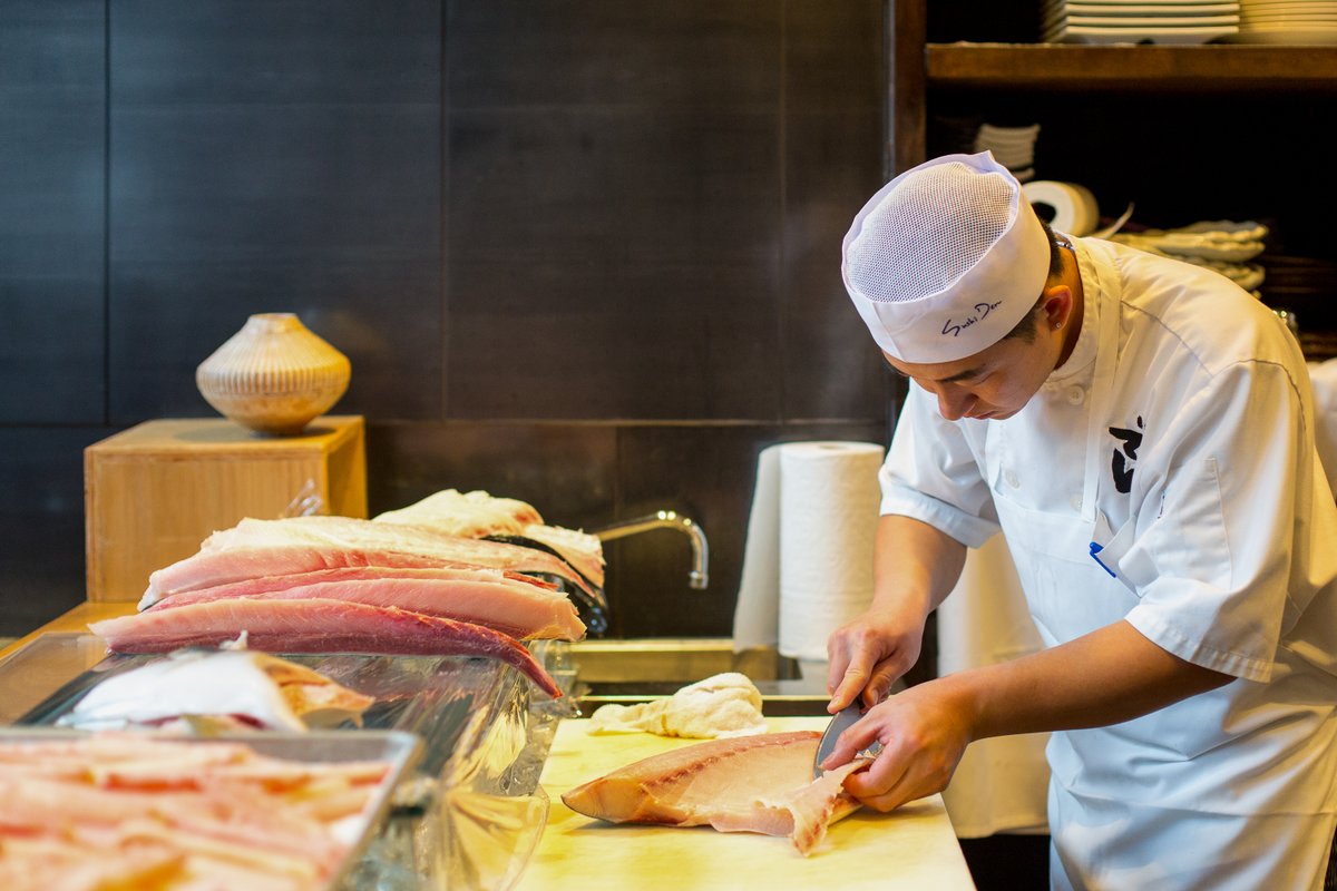 Behind the scenes at <a href="/SushiDenDenver/">Sushi Den Denver</a> our chefs quietly prep the daily shipments in anticipation of the evening guests. It can be a moment of zen. sushiden.net