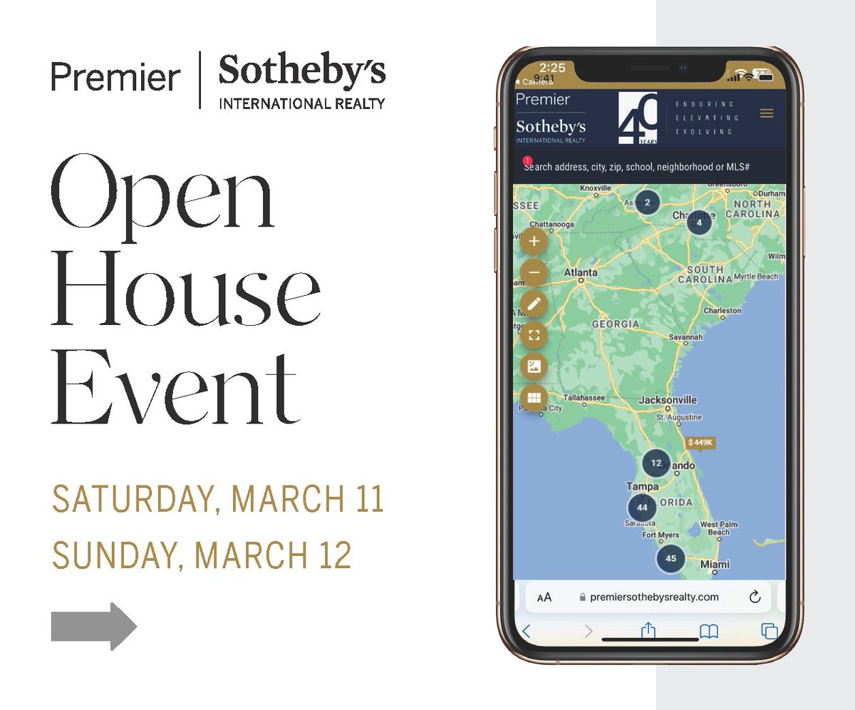 PremierSIR's tweet image. It's Open House Weekend! Click this link to view the list of participating open houses across Florida and North Carolina this weekend. bit.ly/3mEQN49