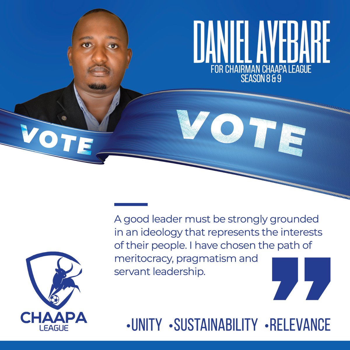 AherezaJanice's tweet photo. Tomorrow is the day when we decide the future of @ChaapaLeague.
This will happen at NEC grounds in Bugolobi.
#DanielForPresident https://t.co/bT7oVD8ajh