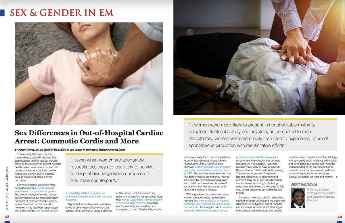 Sex Differences in Commotio Cordis @SAEMonline by Jeremy Towns MD @laurenwalter #sexmatters