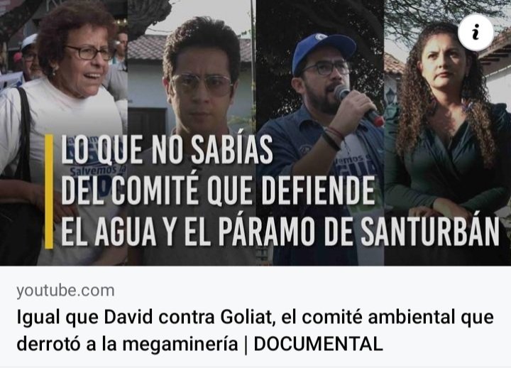 ⛰️¿Cómo un comité ambiental ha derrotado a multinacionales de extracción de oro?

Conoce aquí la lucha por la defensa de Páramo de Santurbán y el camino hacia la justicia ambiental. 

🔗 youtu.be/t3YB_hMmCyk