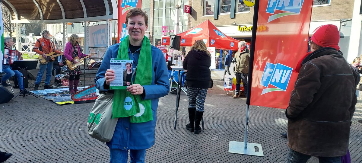 Bij de FNV verkiezingsmanifestatie in Zaandam