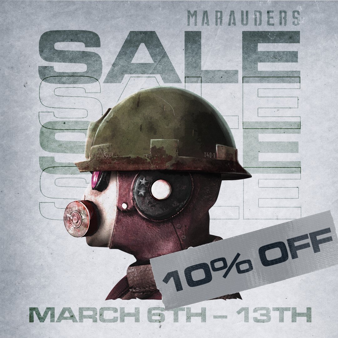 PlayMarauders's tweet photo. This is your final reminder. Marauders is 10% off on Steam from until March 13. 

Raid, loot, and escape. Embark on daring raids for troves of valuable loot. Only the strongest will leave alive to claim their spoils.

Join today: https://t.co/BEK9B8RtcW https://t.co/pfv2rKo0mb