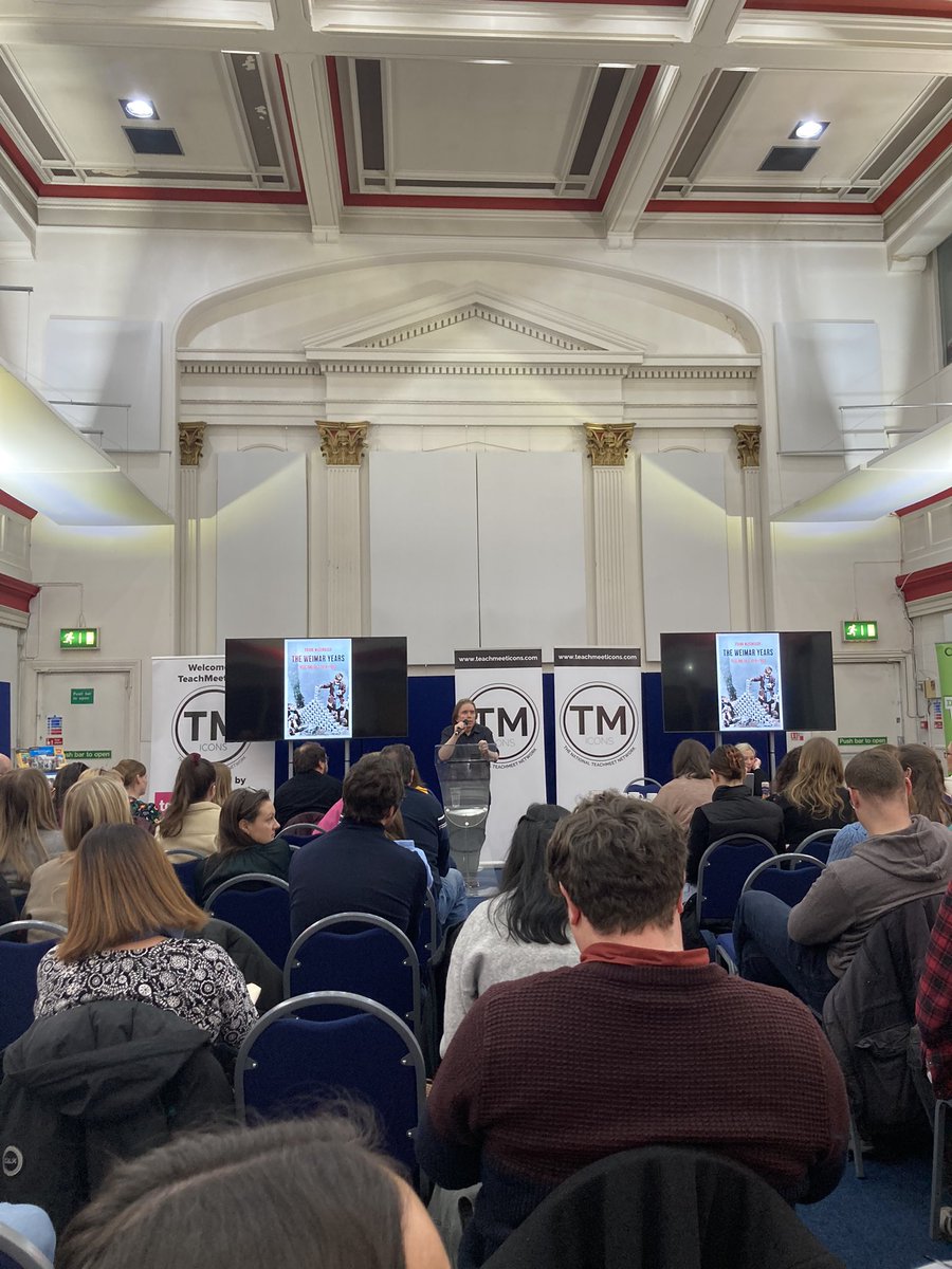 Missghiggins's tweet photo. ‘It wasn’t the economic issues that destroyed the Weimar Republic, but the person in charge of the constitution.’ Thank you @FXMC1957 and @TMHistoryIcons so many new interpretations! Fab day! #tmhi https://t.co/VxGm1dlNlh