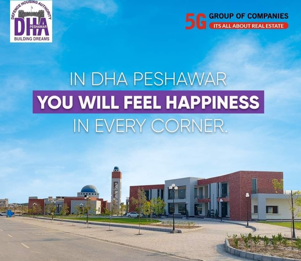 Unlock the door to your dream home with DHA Peshawar.

FOR BOOKING & DETAILS:
0335_7770048
#DHAPeshawar #InvestNow 
#5GGroupOfCompanies  #5GProperties #5GMarketing #5GConstruction #5GCares