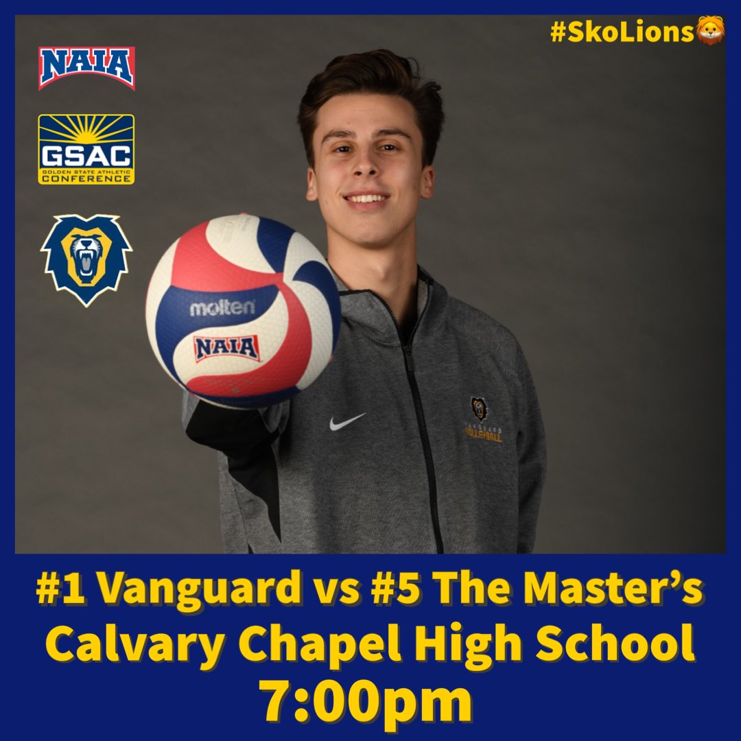 VanguardMVB's tweet photo. 🦁Ready to battle🦁

🏐: #1 Vanguard vs #5 The Master’s 
📍: Calvary Chapel High School
⌚️: 7:00pm
📺: https://t.co/UQnOB4Nub3
📊: https://t.co/hgYq84pVg8 https://t.co/YGfrFYwHa3