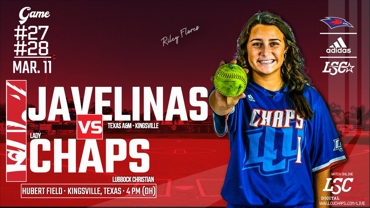 🥎 <a href="/LCUSoftball/">LCU Softball</a> GAMEDAY

🆚: <a href="/JavelinaSports/">Javelina Athletics</a>
⏰: 4 &amp; 6 PM (DH)

📍: Kingsville, Texas
🏟: Hubert Field

📰: bit.ly/3YEML9l
📊 (Gm1): statb.us/v/lubb/455979
📊 (Gm2): shttp://statb.us/v/lubb/455993
📺: bit.ly/2A3UZA0

#D2SB
#LSCsb