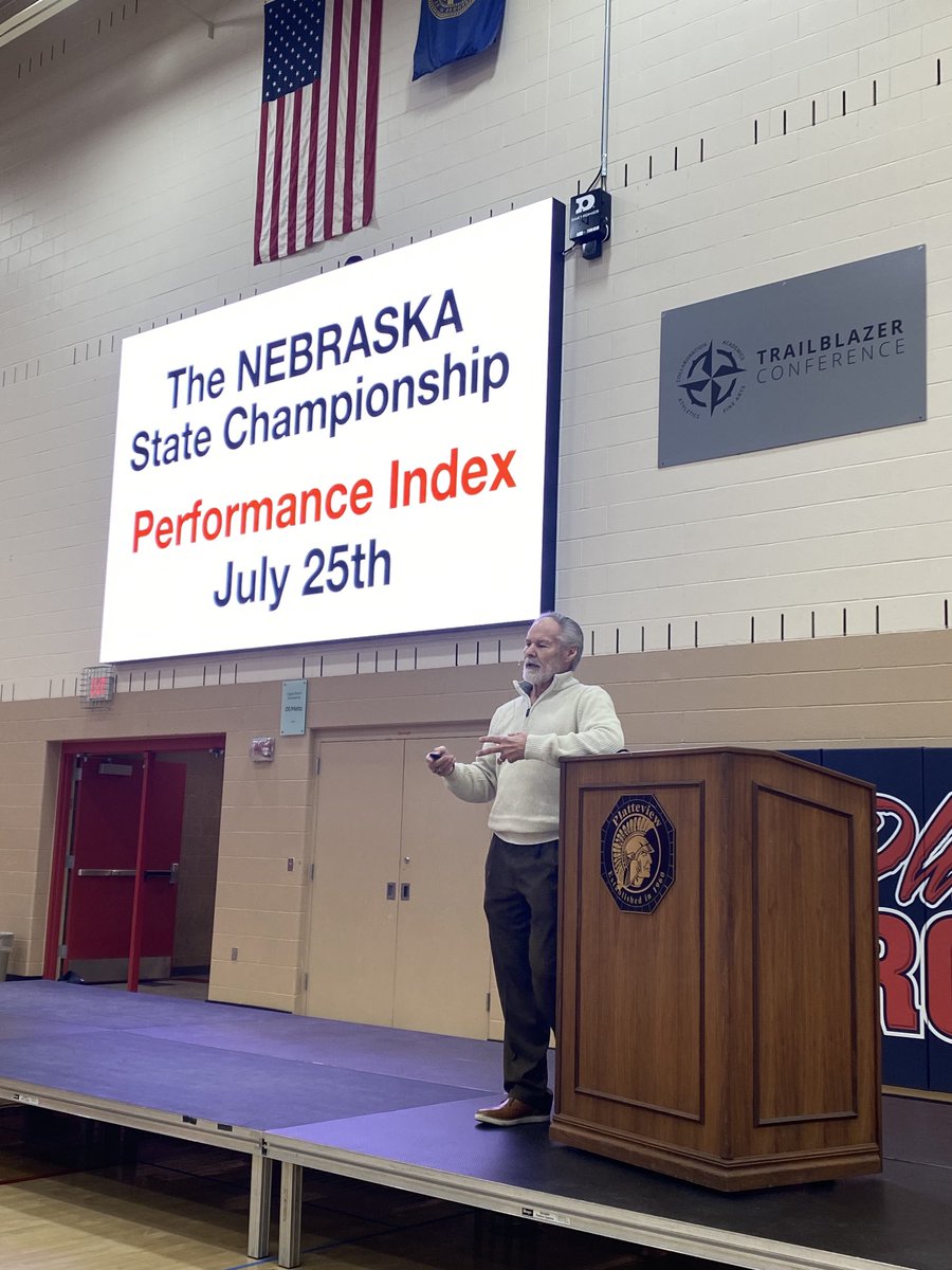 Starting our day off with the giant whose shoulders we stand upon as S&amp;C coaches, Coach Epley! 

#nebstr23