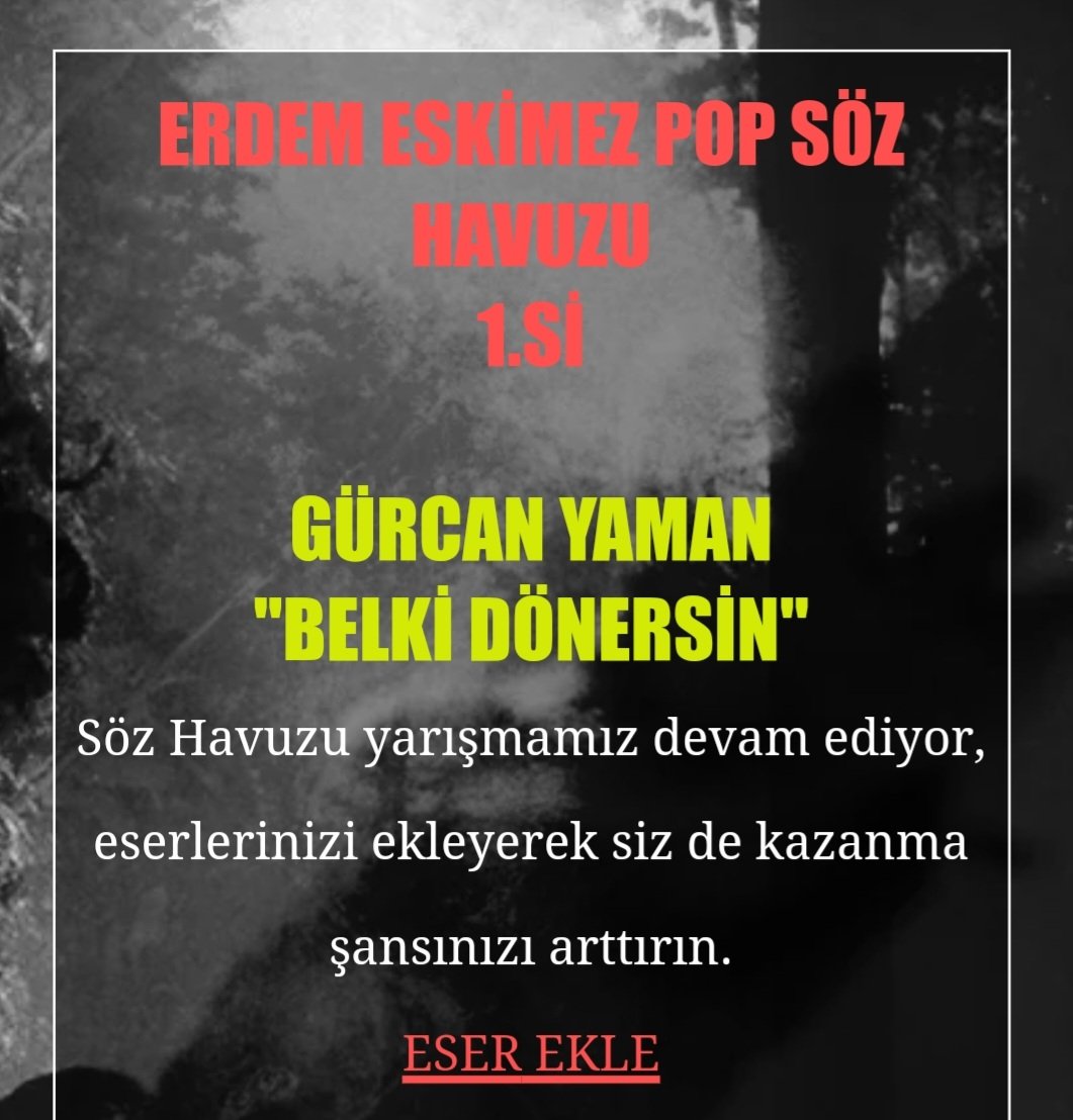 grcnymn's tweet photo. Beste Bankası nın düzenlediği yarışmada eserime değer vererek birinciliğe layık gören  @ErdemEskimez ve @Beste_Bankasi na teşekkürler.
#Belkidönersin #sözyazarı #bestebankası #grcnymn #pop #beste #single https://t.co/FCt21dogeH