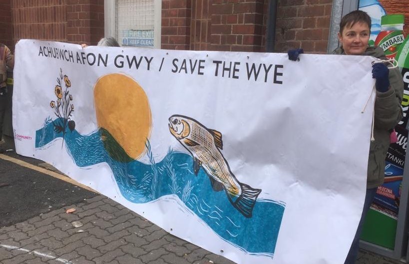 ‘Save the Wye’ 💦💩
Tomorrow Chepstow 11 am (Sunday 12 March). Targeting Tesco for killing #RiverWye via chicken &amp; egg production. Meeting Welsh St car park 11 am, Samba band march down High Street, then on to Tesco 💪🏻 #truecostofcheapchicken #cargillknew #tescoknows
#SaveTheWye