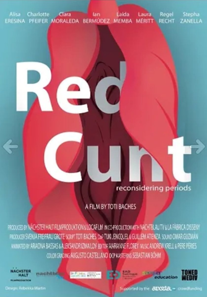 "Red Cunt"

La pel•liculassa de la <a href="/BachesToti/">Toti Baches 🎗️</a> on es reconsidera i es mira la regla des de gairebé tot punt de vista.

Un privilegi haver participat amb l'Andrew Krell de la banda sonora d'aquesta meravella.

RTVE: rtve.es/noticias/20220…