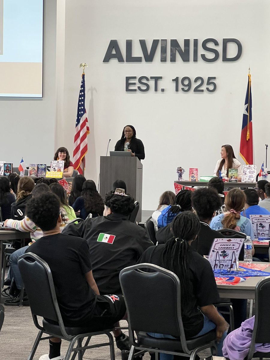 librarianblove's tweet photo. Blessed to be able to share an amazing author visit with everyone. Thank you @JenYenWrites @dakadh @Kaela_Rivera_ for a wonderful day! The kids were absolutely still brimming with joy even after we got back to school. So many smiles🥹 #LoneStarAuthorVisit @LibraryRpjh @RodeoPalms https://t.co/2jTr4N7VoO