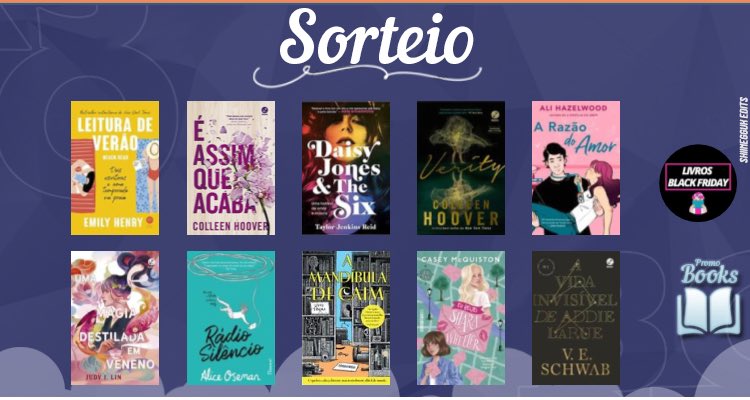 Promobooks4's tweet photo. ✨ SORTEIO DE LIVRO ✨

🏆UM livro dentre as opções do banner ou outro até R$40! 

↪️Regras:
- Seguir: @Promobooks4
 e @bookblackfriday
- Dar RT nesse tweet (sem citar)
- Comente qual livro gostaria 

Resultado: 18/03📚🍀 https://t.co/IEgoHPn2TA