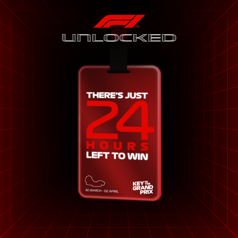 F1's tweet photo. Time's running out! ⌛️

Our #F1Unlocked competition to win an access all areas experience at the Australian Grand Prix is FREE to enter - but this weekend is your last chance!

What are you waiting for?! 👇