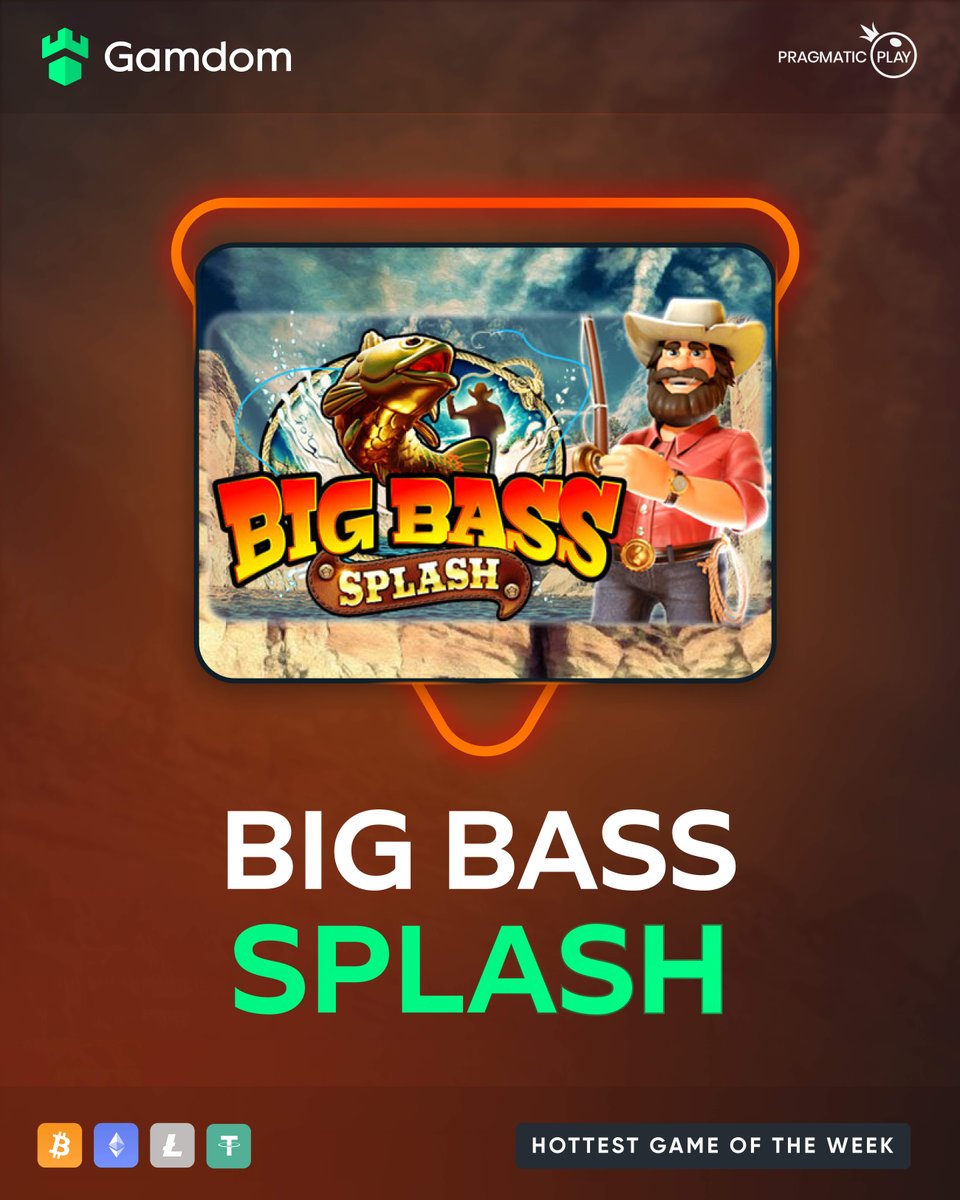 gamdom's tweet image. 🔥 Hottest game of the week 🔥

Big Bass Splash by Pragmatic 🤩

FreeSpins #Giveaway to 100 lucky users!

Drop your userID in the comments, tag a friend and Retweet! 👈 

If you receive a 💚, you&apos;ll get Free spins later today! 🤑💸