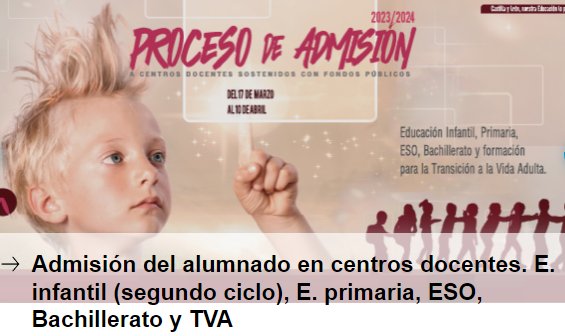 IESADAJA's tweet photo. Proceso de Admisión Curso 23/24, del 17 de marzo al 10 de Abril. Sigue la actualidad en nuestra web: Normativa, Calendario, Vacantes, Formulario... 🎓💼📚
Busca la pestaña ADMISIÓN DE ALUMNOS.
#somosadaja #somoseducacyl https://t.co/EBOwEfmSG3