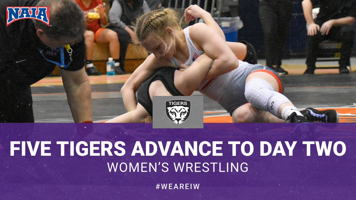Women's Wrestling: Five Tigers Advance to Day 2, 2 Tigers in Semifinals of the 2023 NAIA Women's Wrestling Championships - iwtigers.com/article/3640

#WeAreIW