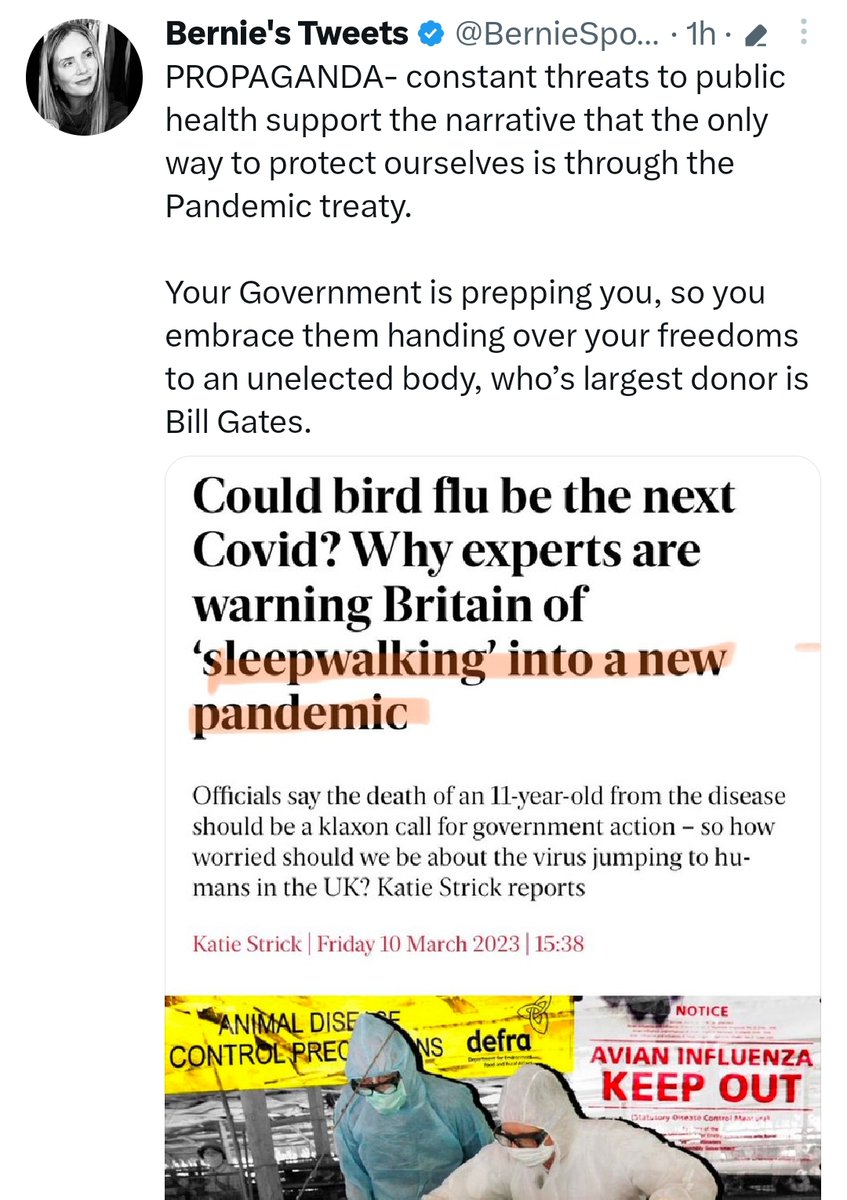 They will use the new #pandemictreaty and more radical #greenpolicies to further the totalitarian push. First comes the fear-mongering over a threat they probably created, and then they come up with a ready-made 'solution' that will strip away more of our freedoms.