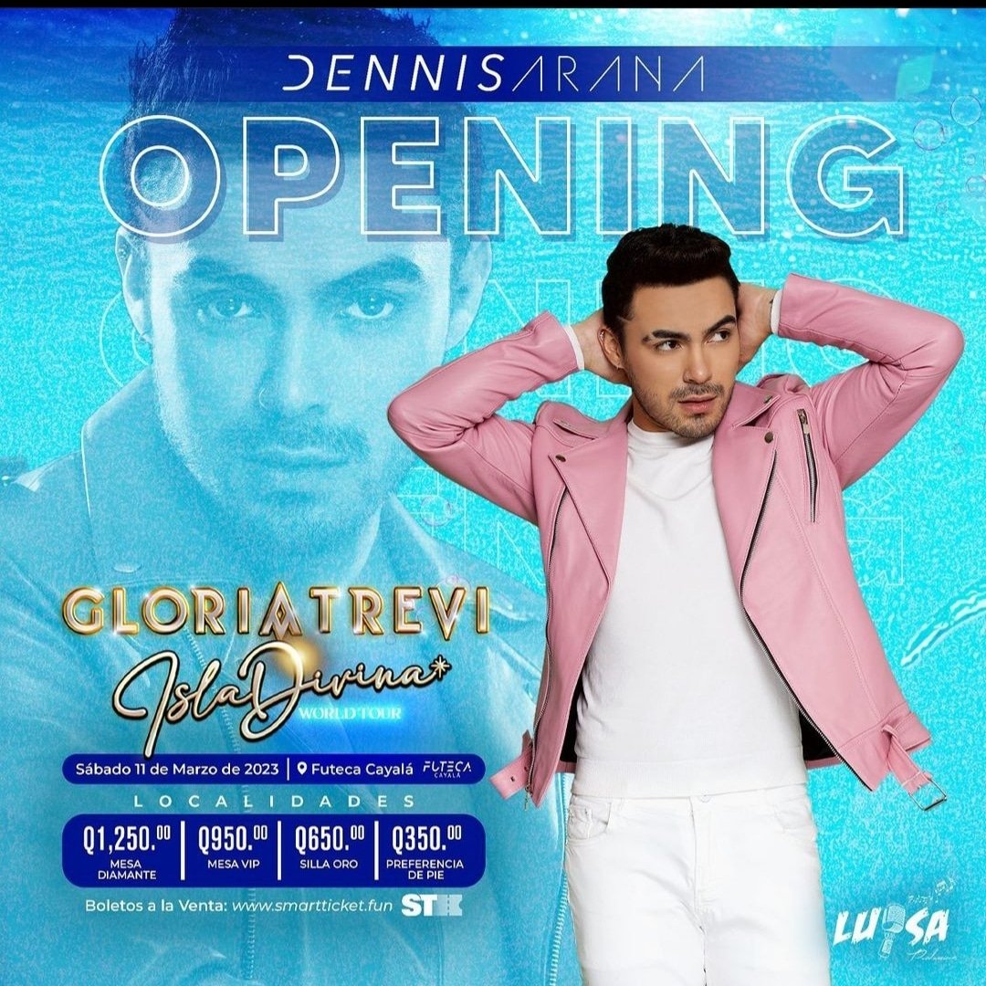 Es hoy, es hoy!!! Llegó el gran día en que todos podrán disfrutar de la gran voz de <a href="/_DennisArana/">Dennis Arana</a> en la apertura del concierto de <a href="/GloriaTrevi/">GloriaTrevi</a> en Guatemala!! 💚