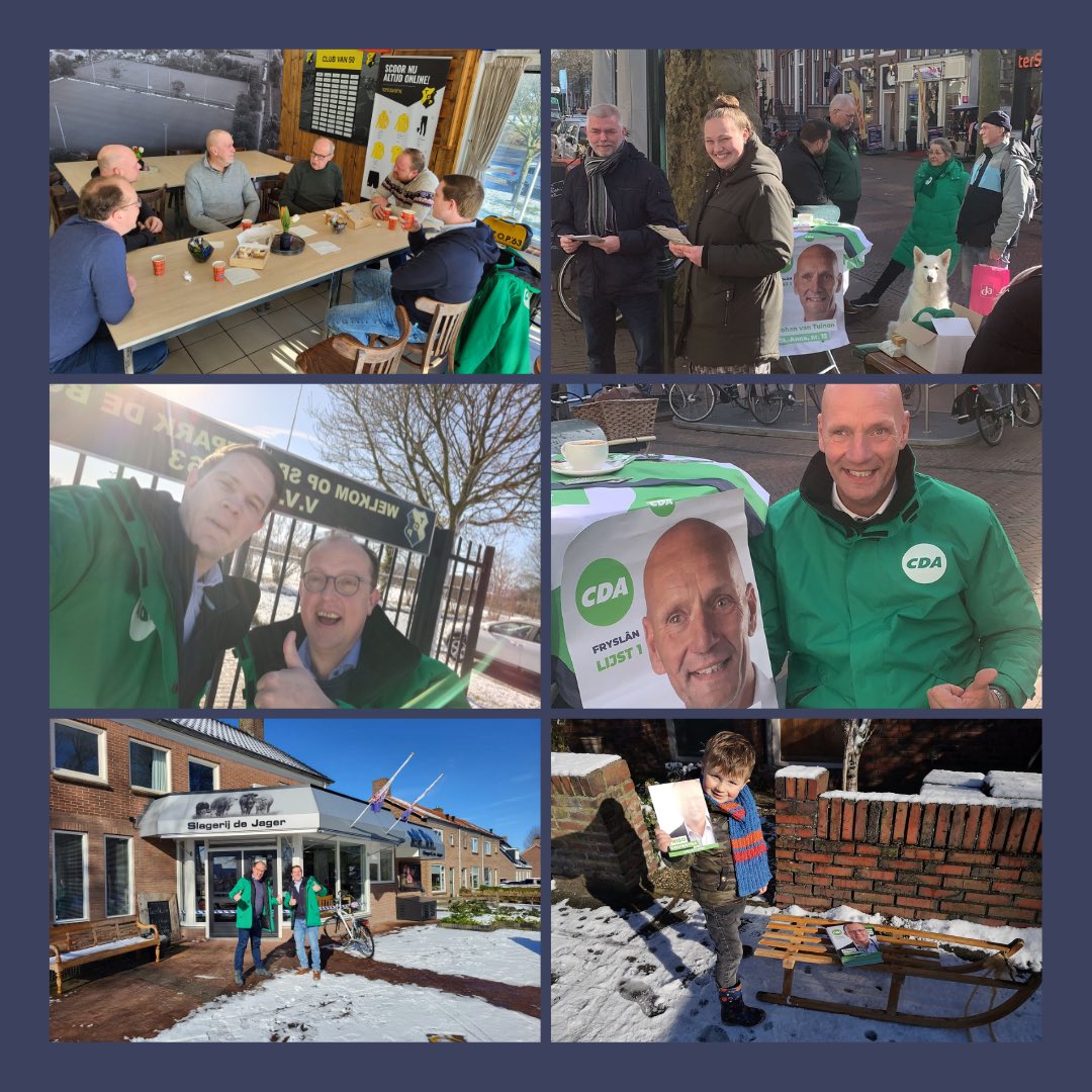 Rondje door Fryslân! Vandaag kleurt heel Fryslân CDA groen! 💚

 #foarfryslân #cdafryslân #PS2023