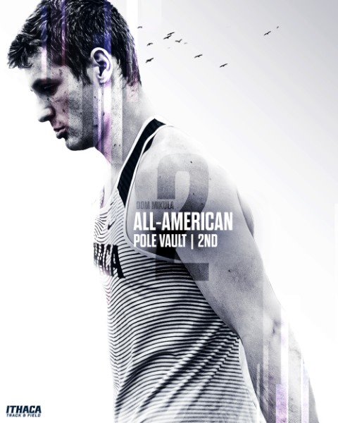 IthacaMXCTF's tweet image. He’s done it again!
Dom Mikula is your NCAA DIII runner-up in the pole vault and a 2023 indoor All-American.

📸: @theokphotos
#GoBombers #EAT #CHAFD