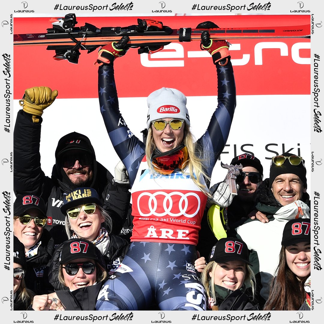 🏆 <a href="/MikaelaShiffrin/">Mikaela Shiffrin ⛷️</a> has now won more World Cup races than anyone else in history - her 87th victory surpassed Ingemar Stenmark’s previous record. 🥇

Huge congratulations to the #Laureus23 Sportswoman of the Year Nominee 👏🎿

<a href="/fisalpine/">FIS Alpine</a> | <a href="/usskiteam/">U.S. Ski & Snowboard Team</a>