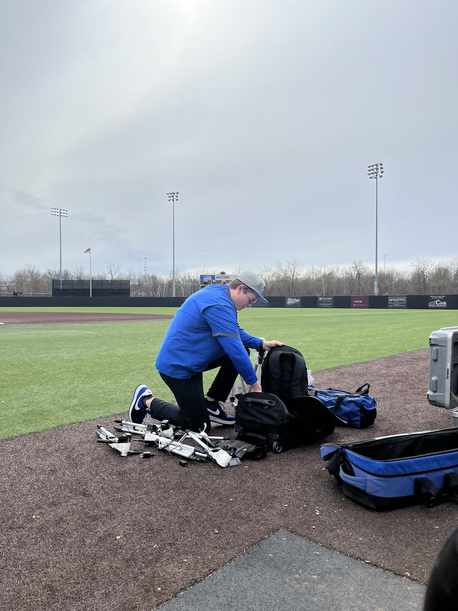 UKbaseball_MGRs's tweet image. Matty Baseball is getting after it with the cameras this morning. It’s an organized mess. Game 2 with SIU coming up!!

#BlueCollar #baseball #cameraguy