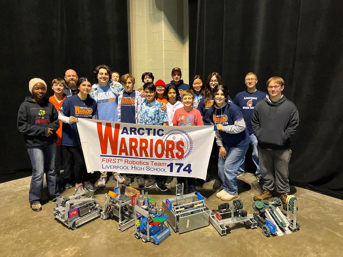 Arctic Warriors - Liverpool CSD Robotics Clubs (@team174robots) on Twitter photo Liverpool High School and Middle Schools meeting up at the OnCenter today for the <a href="/VEXRobotics/">VEX Robotics</a> and VexIQ State Competition! <a href="/MrLawrence_LCSD/">Doug Lawrence</a> <a href="/BrettRWoodcock/">Brett Woodcock</a> @misslaroccalhs <a href="/MsD_atLCSD/">Mrs. Dolson</a> <a href="/StarkeInd/">Starke Industries</a> <a href="/Cerroni_Teched/">Cerroni_TechEd</a> #WarriorsatWork #omgrobot Liverpool High School and Middle Schools meeting up at the OnCenter today for the <a href="/VEXRobotics/">VEX Robotics</a> and VexIQ State Competition! <a href="/MrLawrence_LCSD/">Doug Lawrence</a> <a href="/BrettRWoodcock/">Brett Woodcock</a> @misslaroccalhs <a href="/MsD_atLCSD/">Mrs. Dolson</a> <a href="/StarkeInd/">Starke Industries</a> <a href="/Cerroni_Teched/">Cerroni_TechEd</a> #WarriorsatWork #omgrobot