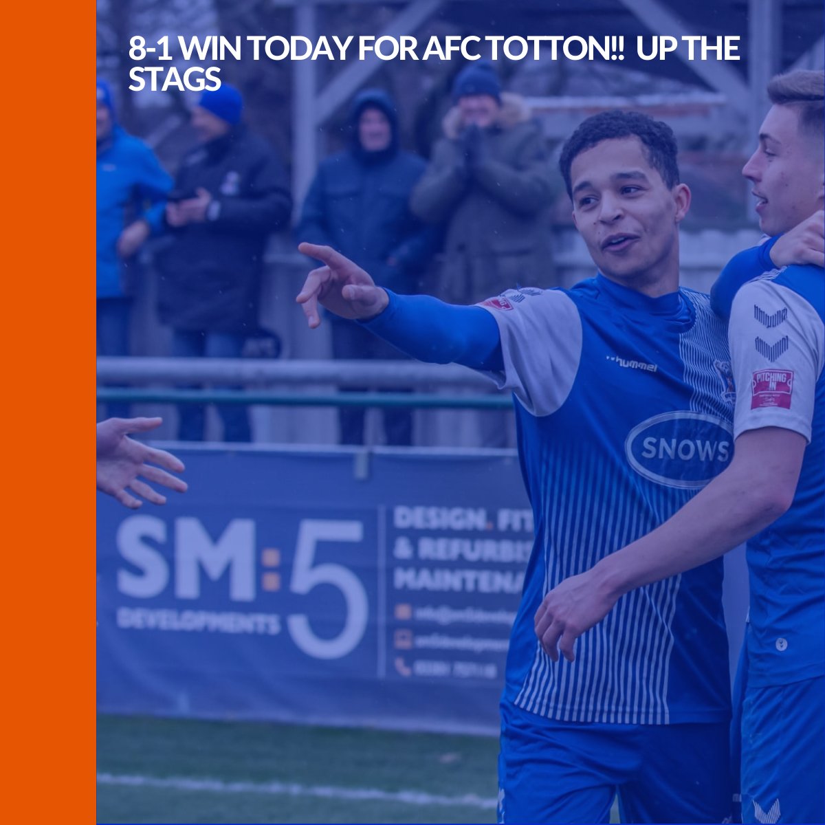 SM5Development5's tweet photo. Proud of the @AFCTotton team today, 8-1 win!!! Congrats boys we're proud to sponsor you.
#sm5developments #AFCTotton https://t.co/TaRwhoWjUx