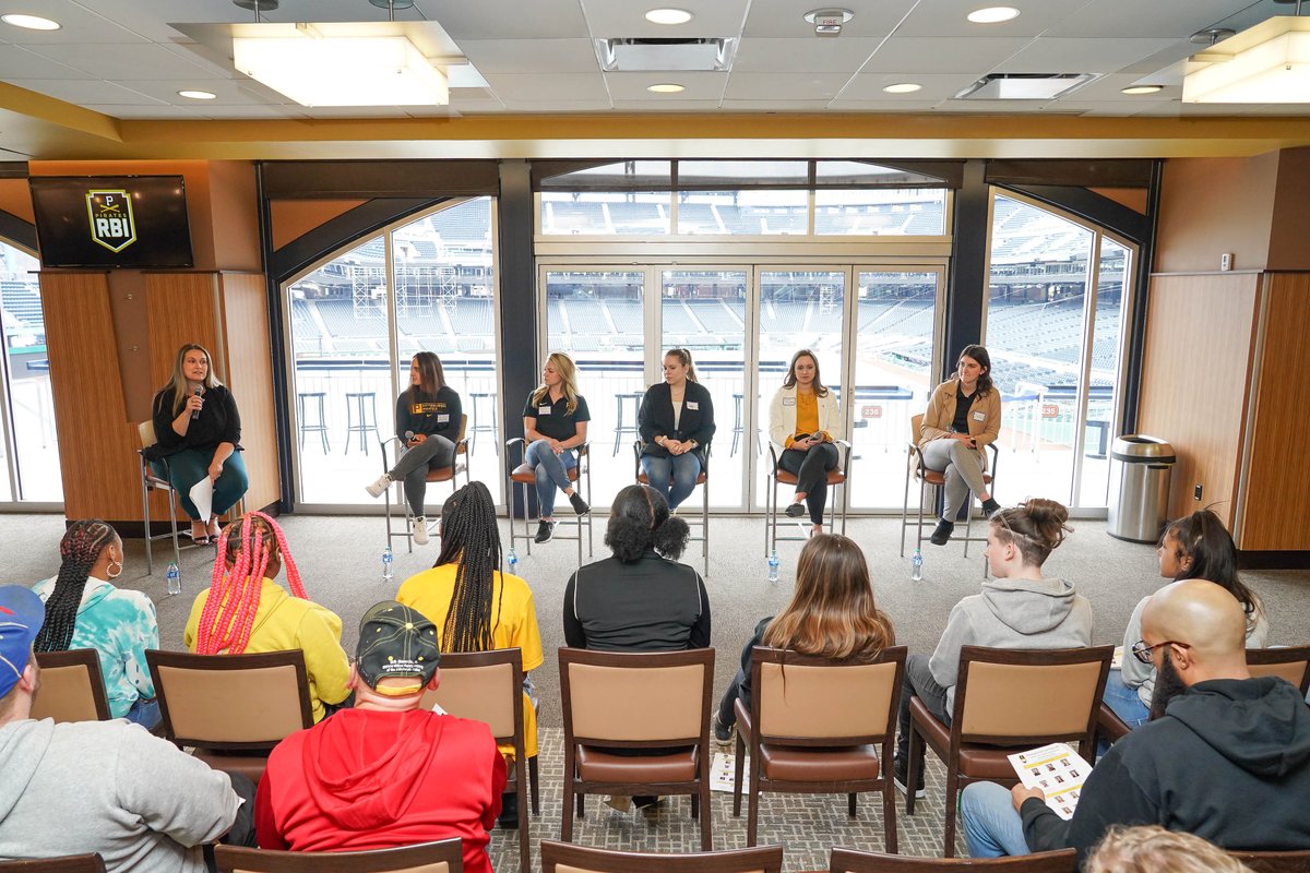 The Pirates welcomed a group of Pirates RBI and local softball athletes to PNC Park to hear from a panel of women from the Pirates' front office and put together care packages for The Women’s Center and Shelter of Greater Pittsburgh.

#WomensHistoryMonth
