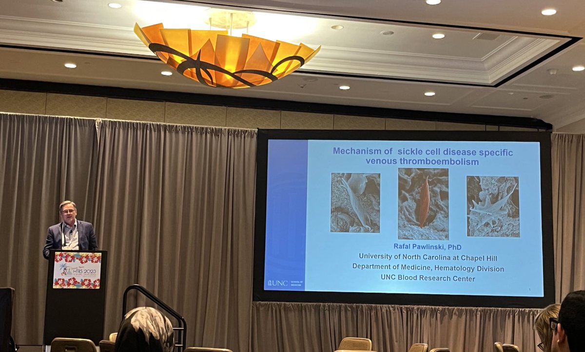 sparkenbaughlab's tweet image. #htrs2023 and now my @unc_brc colleague Rafal Pawlinski discusses mechanisms of #thrombosis in #sicklecelldisease