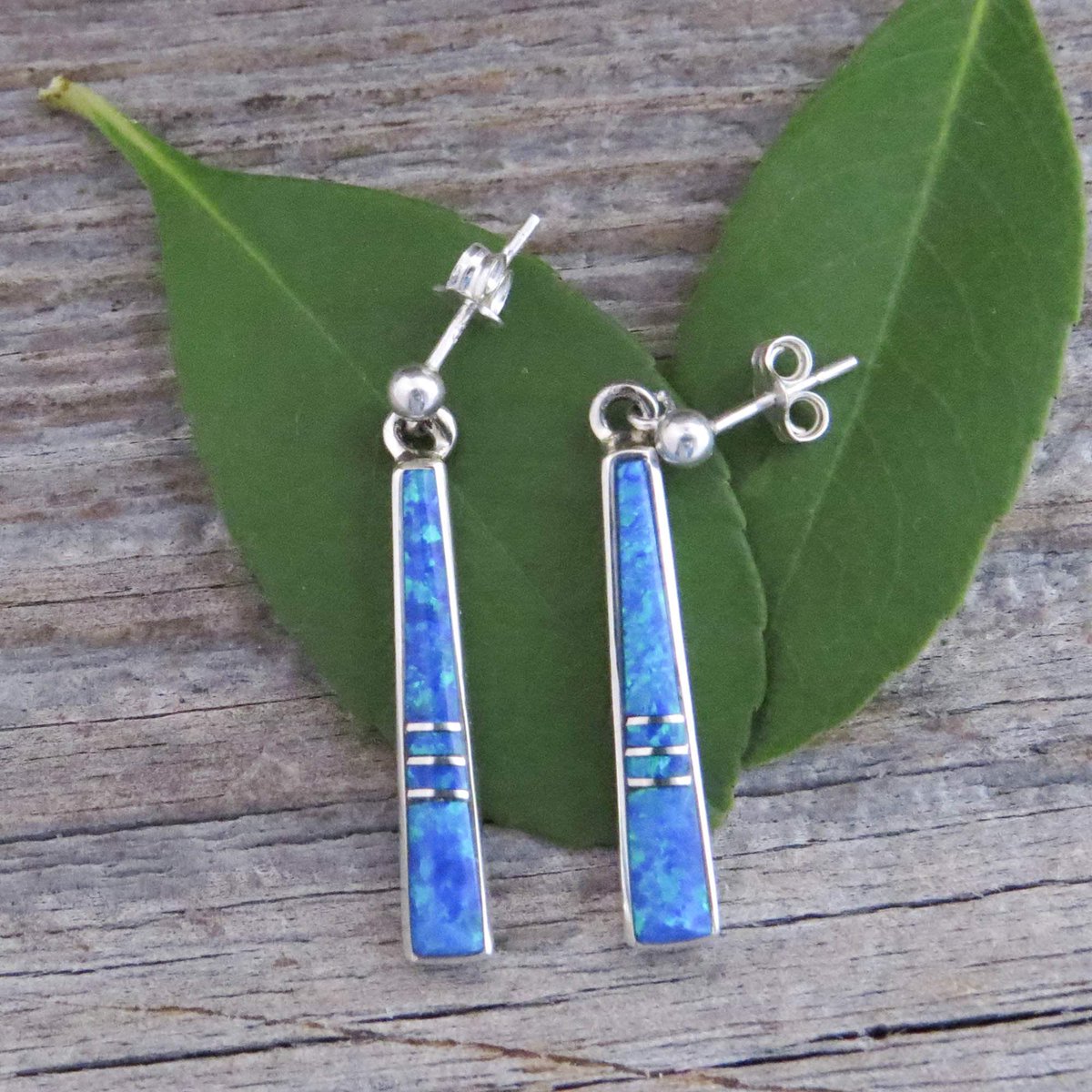 Elegant earrings just for you!  Blue Fire Opal Sterling Silver Earrings
<3 SAVE 30% SHOP HERE: etsy.me/3mJugmO
#etsyshop #etsyjewelry #opalearrings #blueearrings #postearrings #navajoearrings #nativeamericanjewelry #kokopellitraders