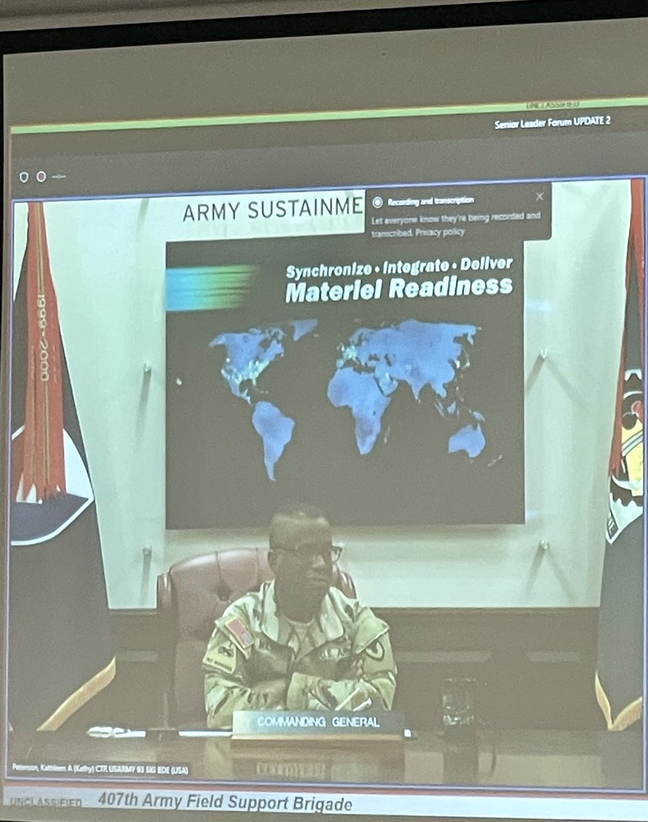 407thArmy's tweet photo. MG David Wilson ASC Commanding General shares his wisdom about sustainment enterprise and logistics readiness at our Mighty 407th Senior Leader Symposium https://t.co/GinuhnJsWA