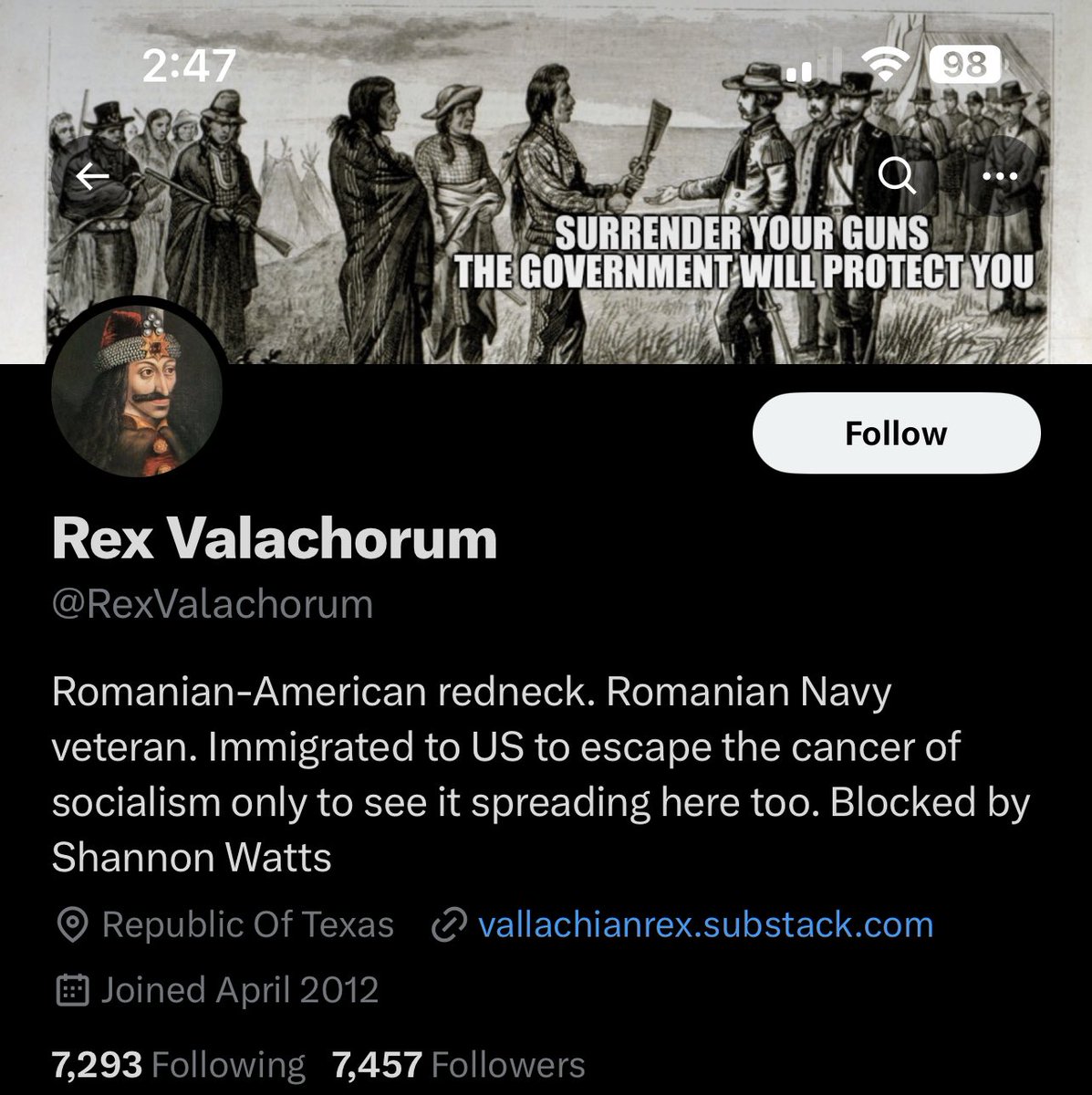 @RexValachorum @ReznorokRoll A fascist clown. What a novelty. /s