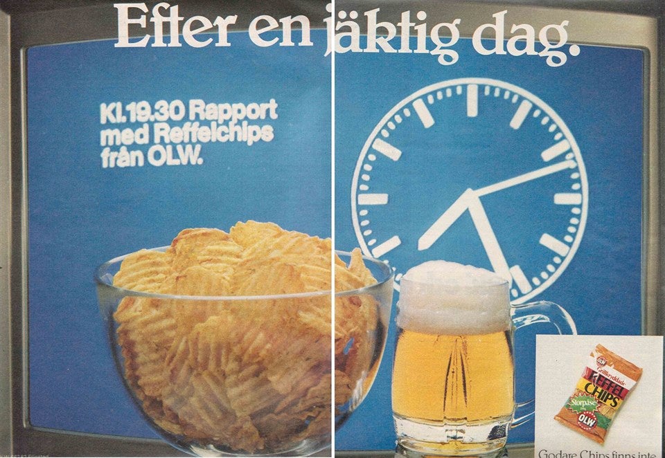 "Efter en jäktig dag" #gammalreklam från 1980 (ca)