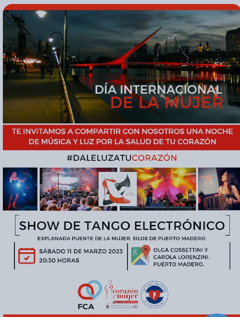 sac_hit's tweet photo. Buenos Aires &amp; Tango 
🗓️Hoy
📍Puerto Madero
⏰20.30 h
#Daleluzatucorazon 
#mujer 
@SAC_54 @f_cardiologica https://t.co/v4WaL2ujiH