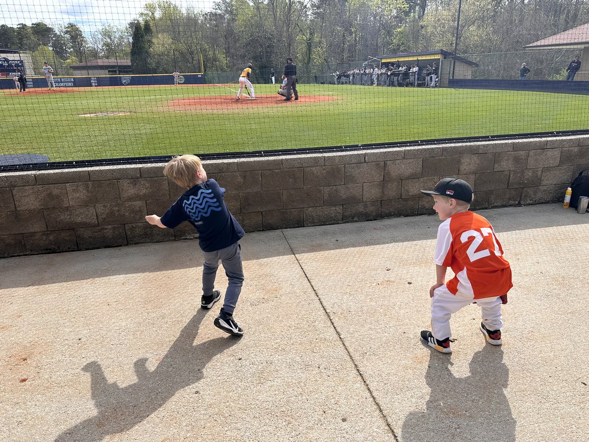 C_KenyonDO's tweet photo. Double header ⚾️ action today w/ the 6U @ChambleeGA @SFGiants then catching some @EmoryBaseball https://t.co/i0vhyso4me