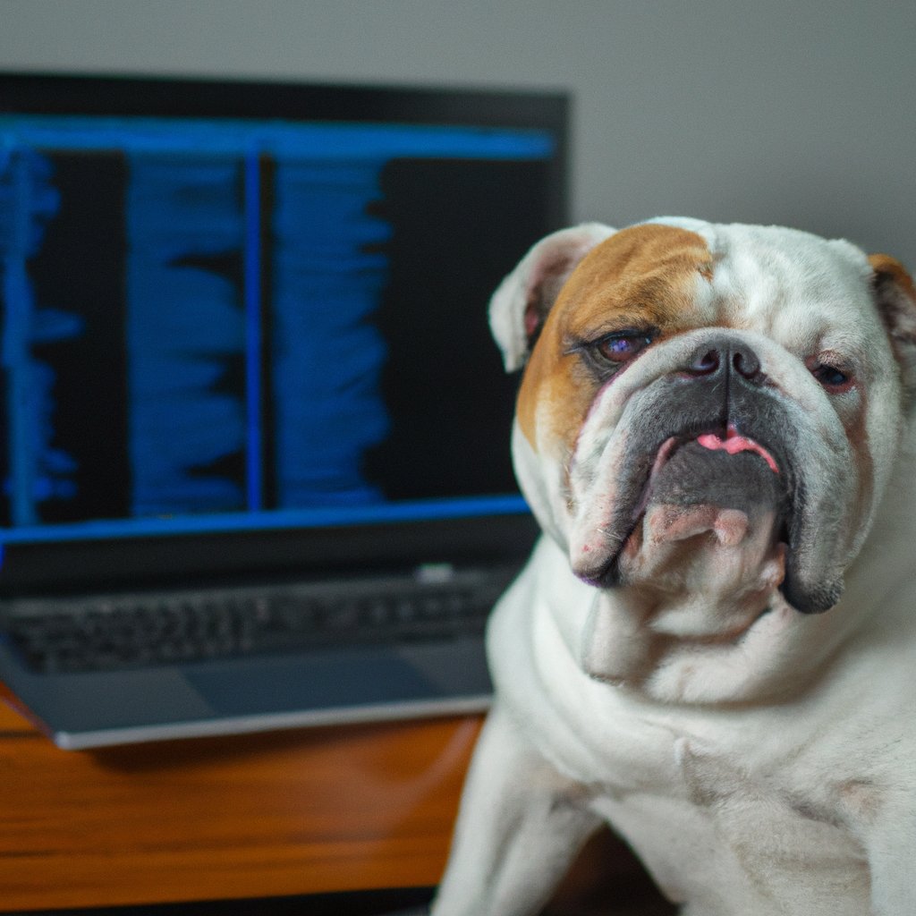 TechieDogs's tweet photo. Bulldog dog progamming at Home with a Desktop computer (Windows, macOS, or Linux). #TechieDogs https://t.co/ZblGmOJb7h